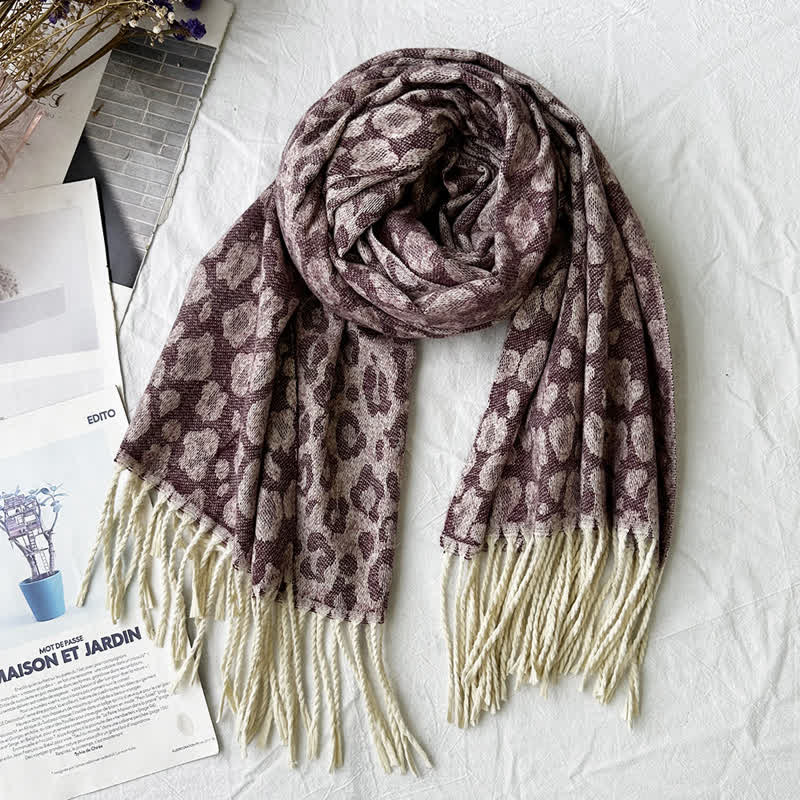 Unisex Geometric Abstract Rustic Pattern Jacquard Scarf - Style #13 - image 17