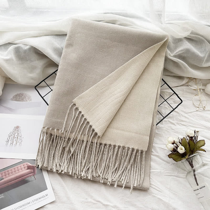 Unisex Double-Sided Two-Color Fashion Scarf - Fragrant Skin - image 32