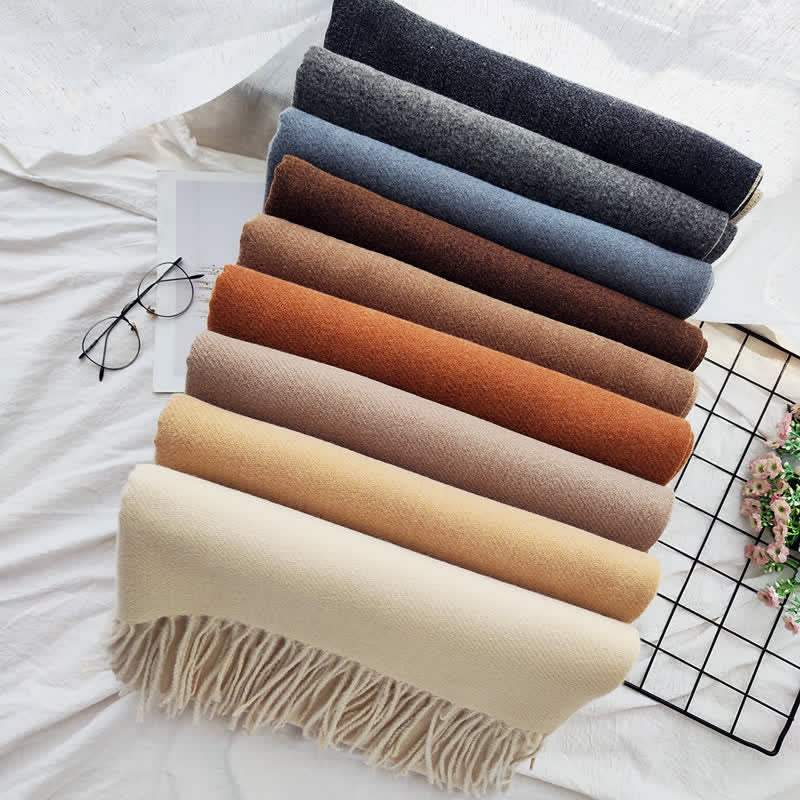 Unisex Double-Sided Two-Color Fashion Scarf - image 1