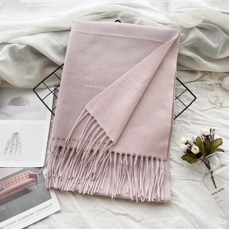 Unisex Double-Sided Two-Color Fashion Scarf - Clove - image 30