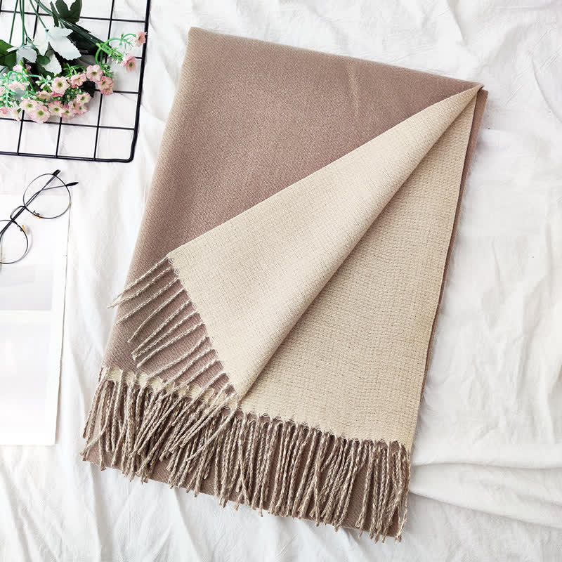 Unisex Double-Sided Two-Color Fashion Scarf - Cami - image 6