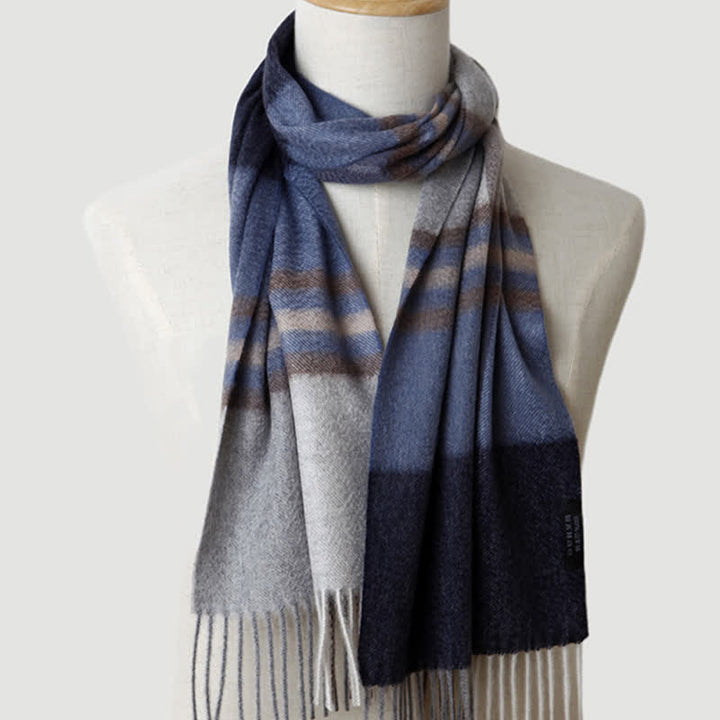 Men's Gentleman Three Colors Matching Plaid Cashmere Scarf - Style #7 - image 19