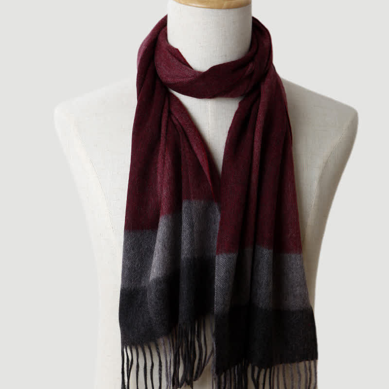 Men's Gentleman Three Colors Matching Plaid Cashmere Scarf - Style #6 - image 16