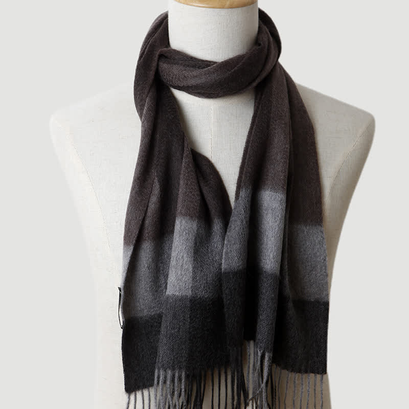 Men's Gentleman Three Colors Matching Plaid Cashmere Scarf - Style #5 - image 13