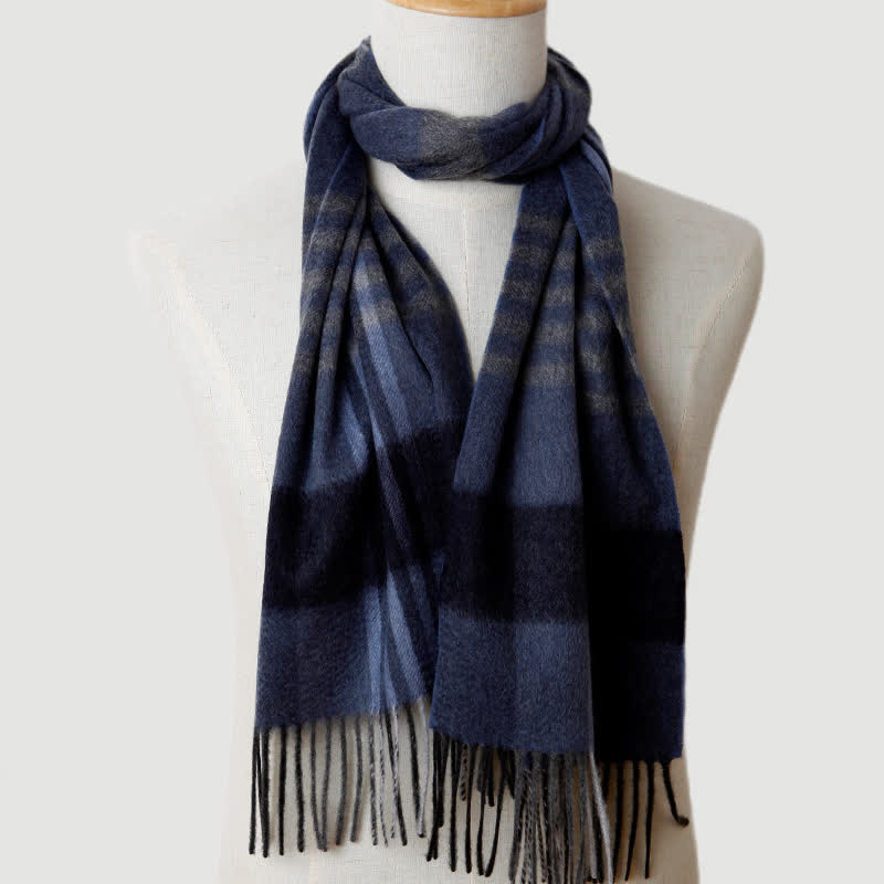 Men's Gentleman Three Colors Matching Plaid Cashmere Scarf - Style #1 - image 1