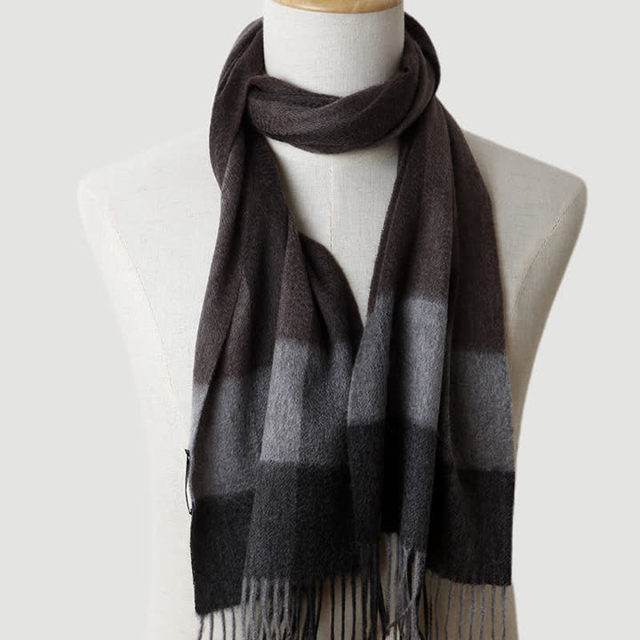 Men's Gentleman Three Colors Matching Plaid Cashmere Scarf - Style #5 - image 13