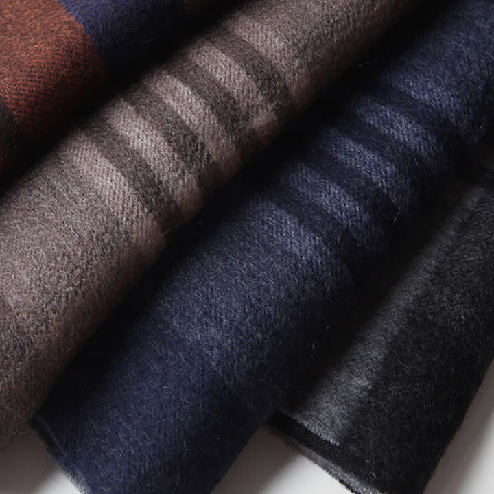 Men's Gentleman Three Colors Matching Plaid Cashmere Scarf - image 0