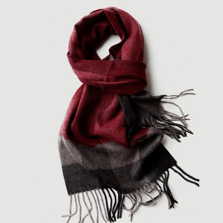 Men's Gentleman Three Colors Matching Plaid Cashmere Scarf - image 17