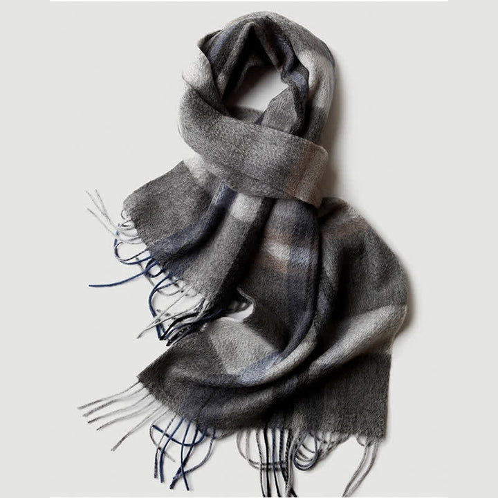 Men's Gentleman Three Colors Matching Plaid Cashmere Scarf - image 26