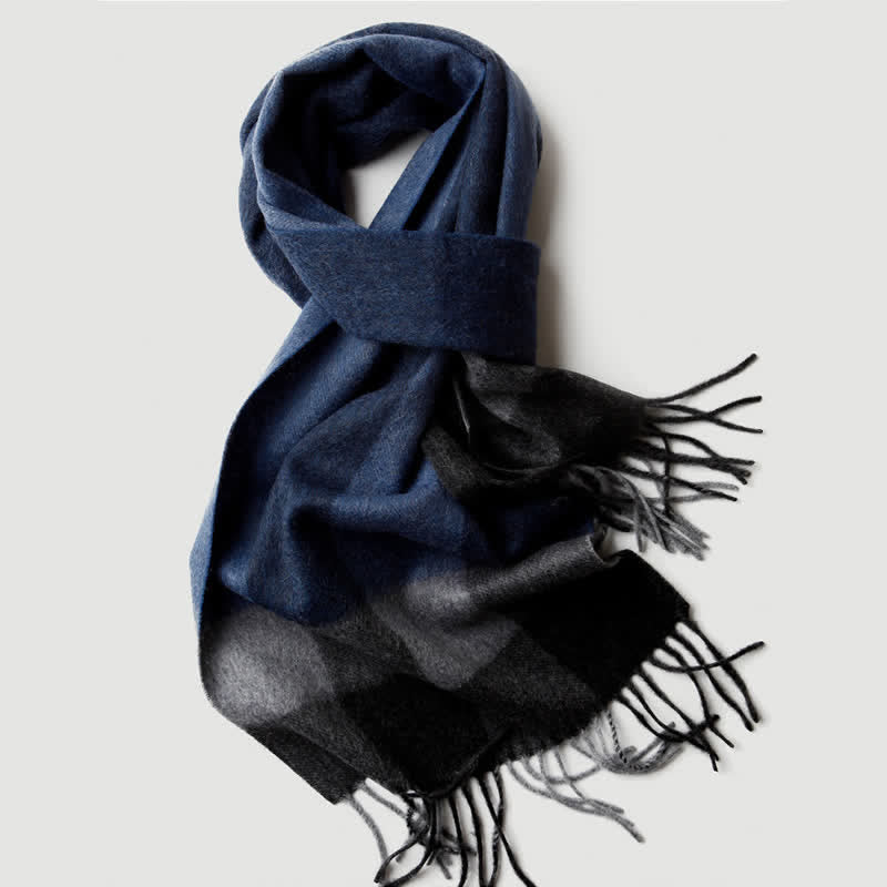 Men's Gentleman Three Colors Matching Plaid Cashmere Scarf - image 11