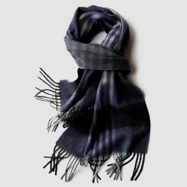 Men's Gentleman Three Colors Matching Plaid Cashmere Scarf - image 2