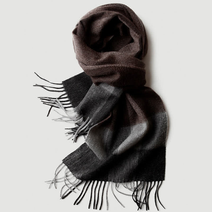Men's Gentleman Three Colors Matching Plaid Cashmere Scarf - image 14