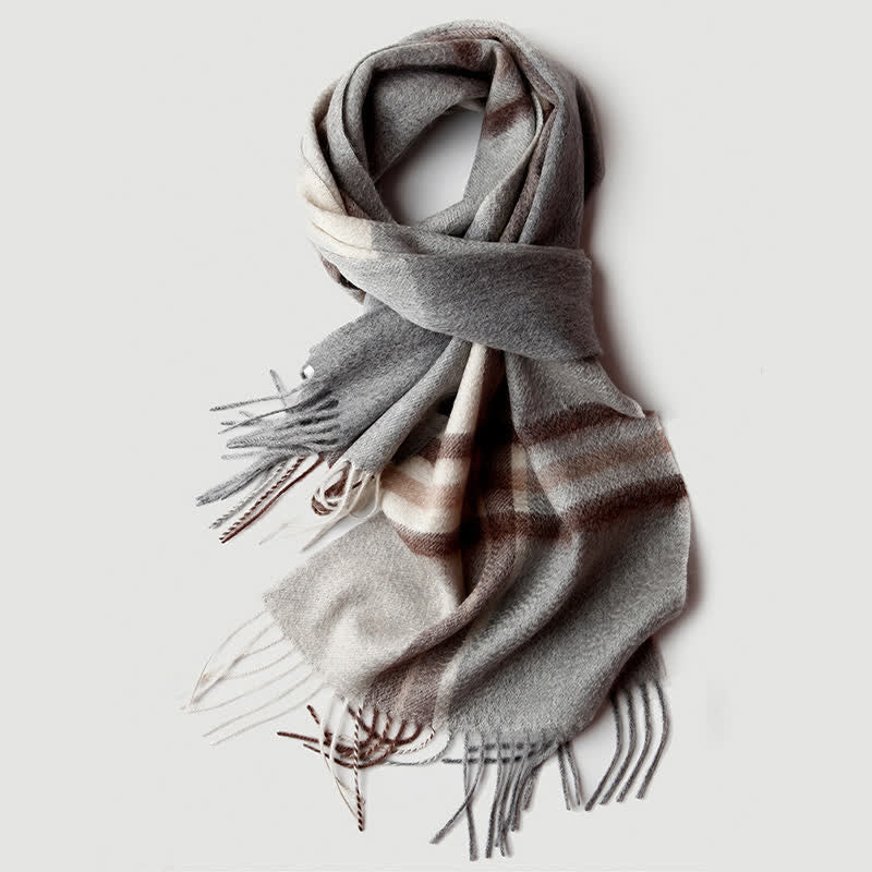 Men's Gentleman Three Colors Matching Plaid Cashmere Scarf - image 23
