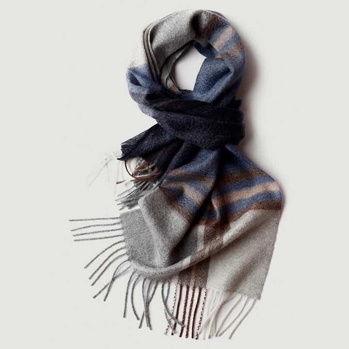 Men's Gentleman Three Colors Matching Plaid Cashmere Scarf - image 20