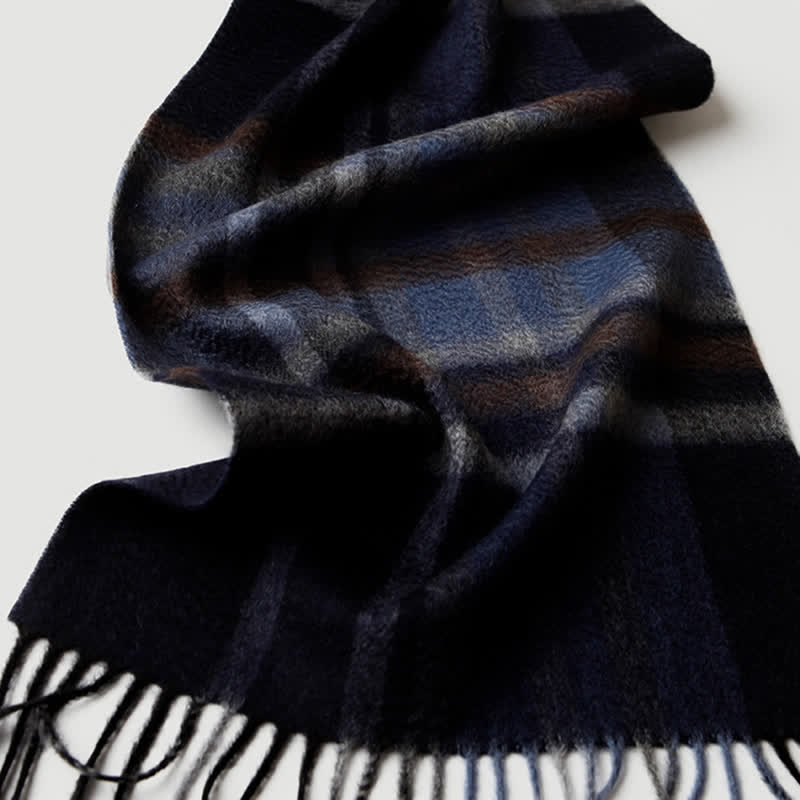 Men's Gentleman Three Colors Matching Plaid Cashmere Scarf - image 6