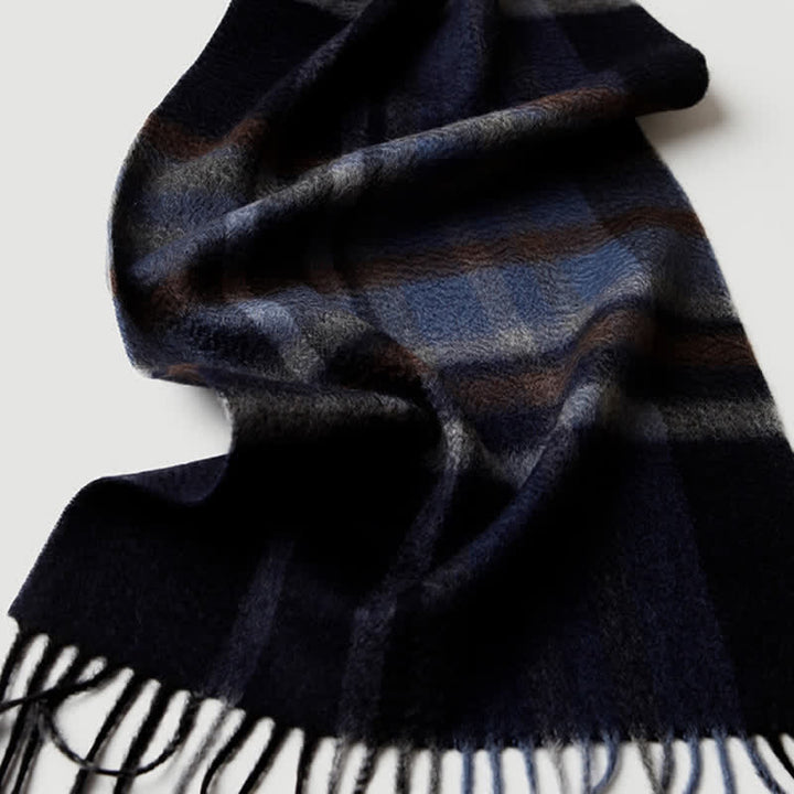 Men's Gentleman Three Colors Matching Plaid Cashmere Scarf - image 6