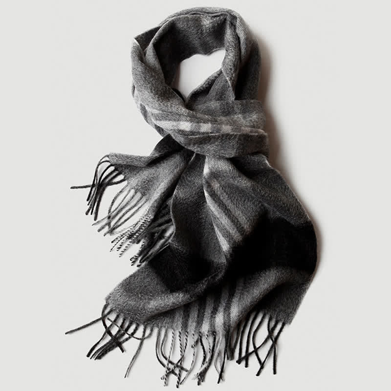 Men's Gentleman Three Colors Matching Plaid Cashmere Scarf - image 8