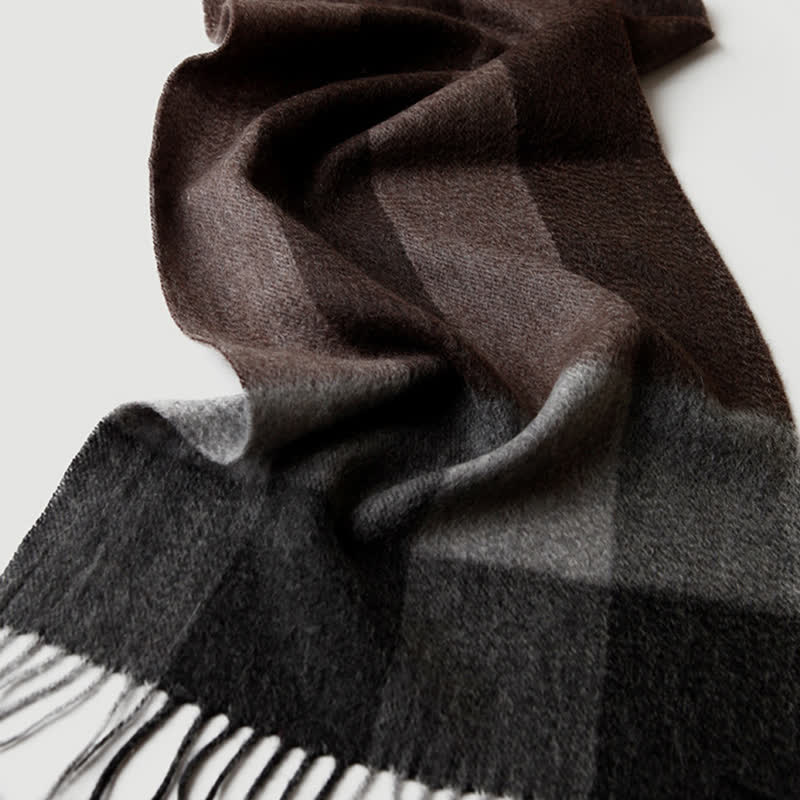 Men's Gentleman Three Colors Matching Plaid Cashmere Scarf - image 15