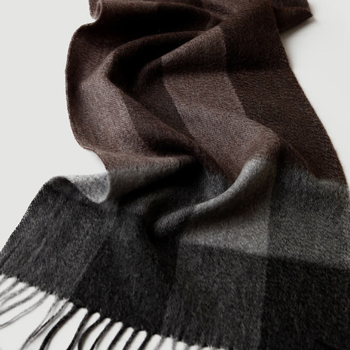 Men's Gentleman Three Colors Matching Plaid Cashmere Scarf - image 15