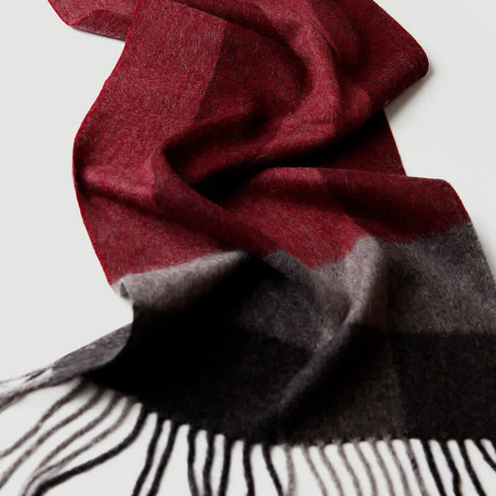 Men's Gentleman Three Colors Matching Plaid Cashmere Scarf - image 18