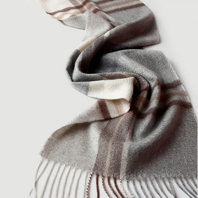 Men's Gentleman Three Colors Matching Plaid Cashmere Scarf - image 24