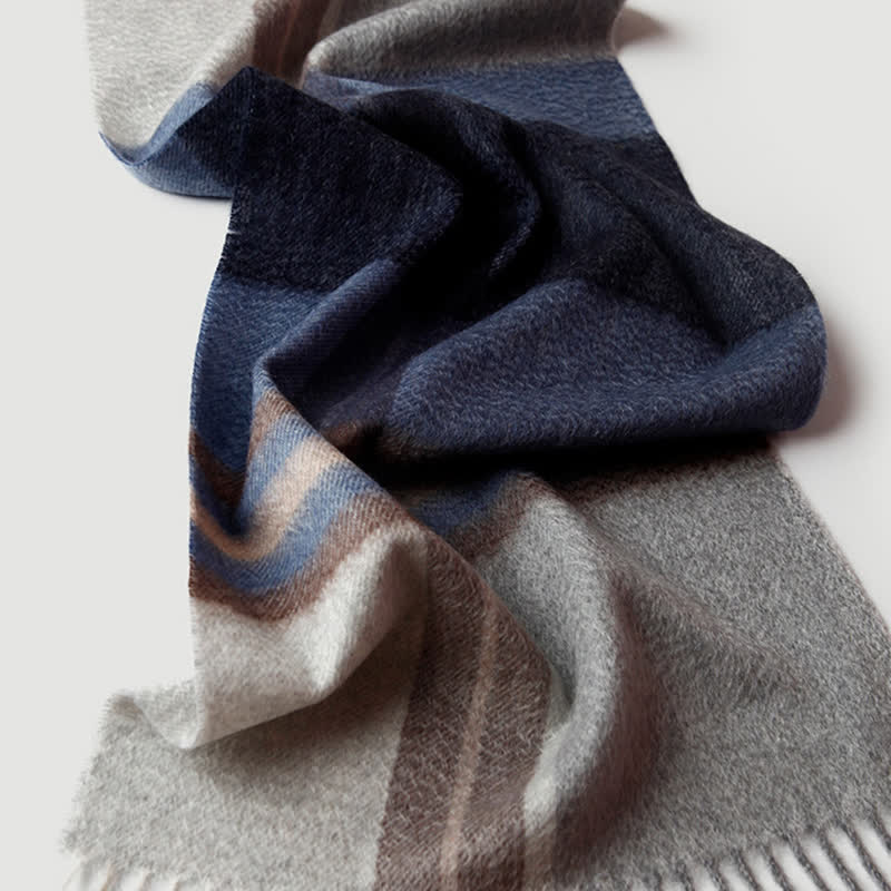 Men's Gentleman Three Colors Matching Plaid Cashmere Scarf - image 21