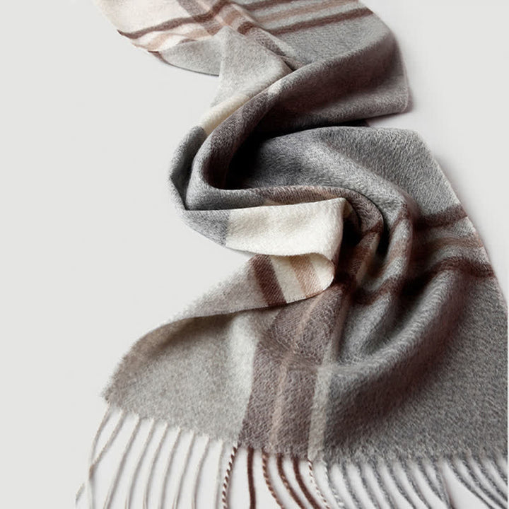 Men's Gentleman Three Colors Matching Plaid Cashmere Scarf - image 24