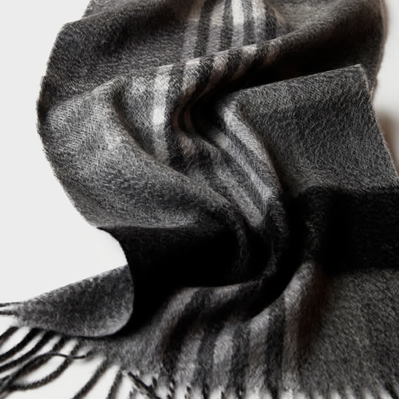 Men's Gentleman Three Colors Matching Plaid Cashmere Scarf - image 9