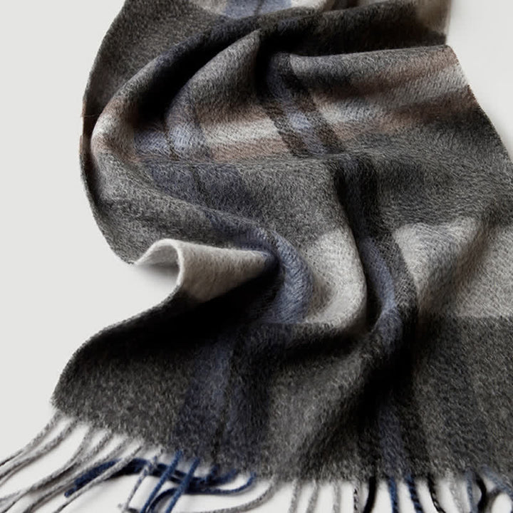 Men's Gentleman Three Colors Matching Plaid Cashmere Scarf - image 27