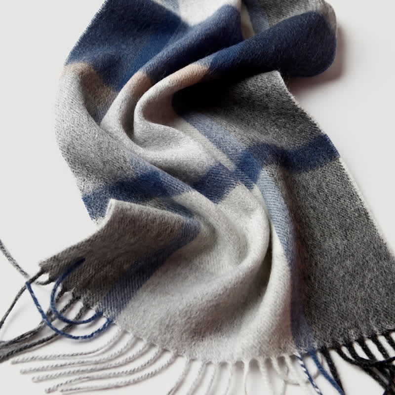 Men's Gentleman Three Colors Matching Plaid Cashmere Scarf - image 30