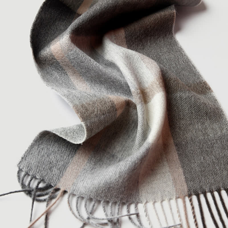 Men's Gentleman Three Colors Matching Plaid Cashmere Scarf - image 33