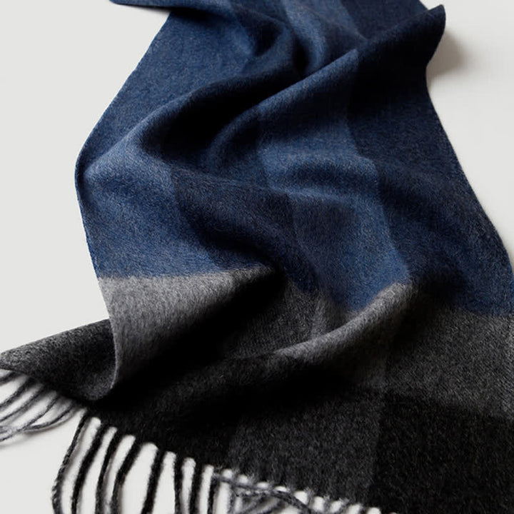 Men's Gentleman Three Colors Matching Plaid Cashmere Scarf - image 12