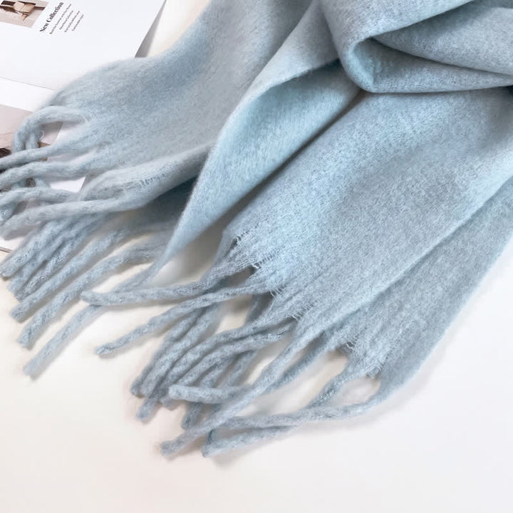 Unisex Thick Solid Color Oversized Warm Chunky Scarf - image 4
