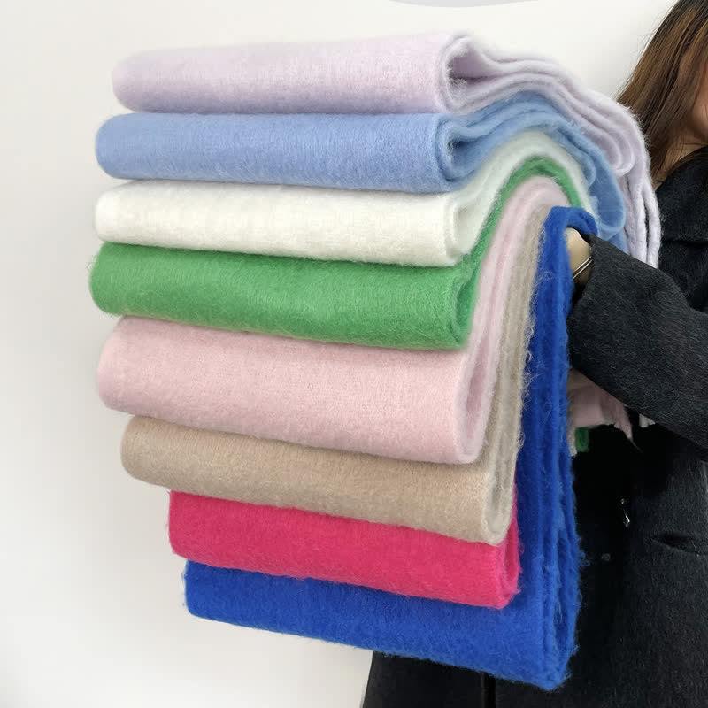 Unisex Thick Solid Color Oversized Warm Chunky Scarf - image 0