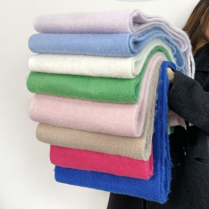 Unisex Thick Solid Color Oversized Warm Chunky Scarf - image 0