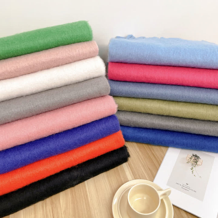 Unisex Thick Solid Color Oversized Warm Chunky Scarf - image 5
