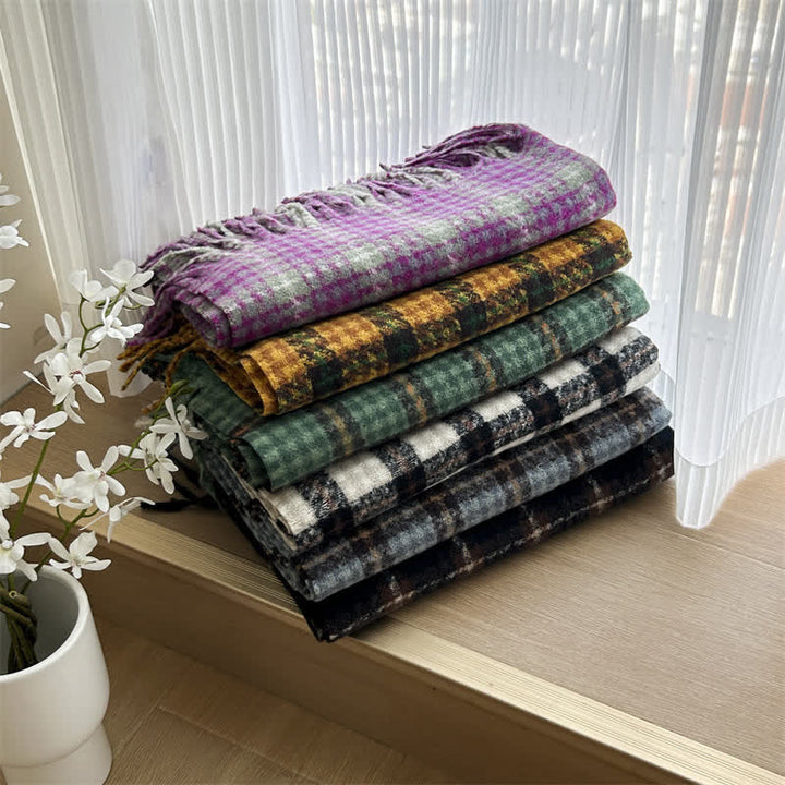 Unisex Generous Plaid Fashion Winter Scarf - image 0