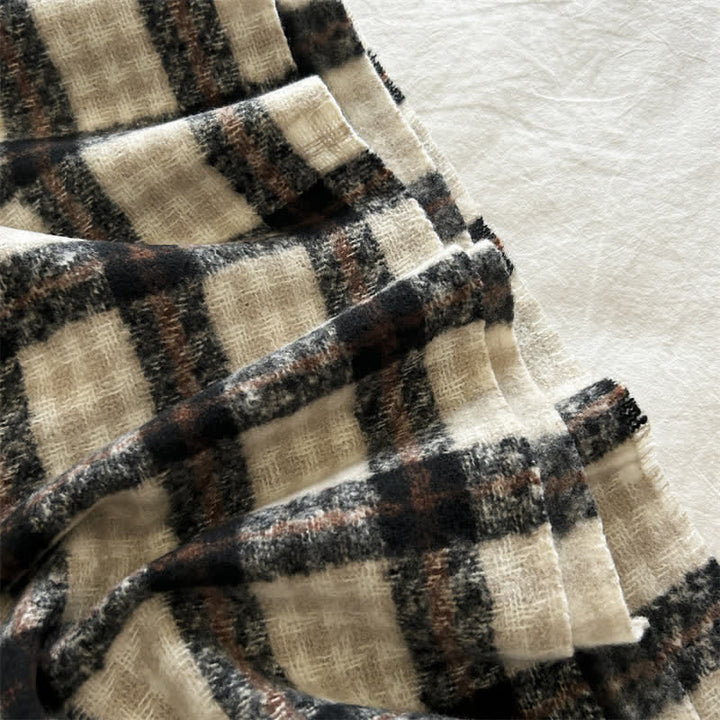 Unisex Generous Plaid Fashion Winter Scarf - image 4