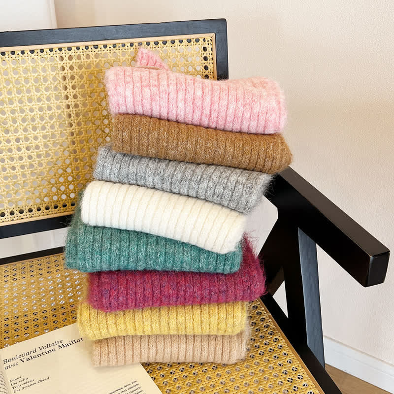 Unisex Cozy Knitted Solid Color Narrow Scarf - image 0