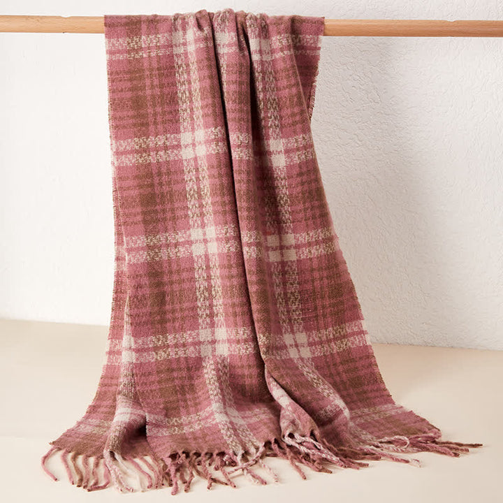 Unisex Luxury British Style Plaid Pattern Tassle Scarf - Style #8 - image 13