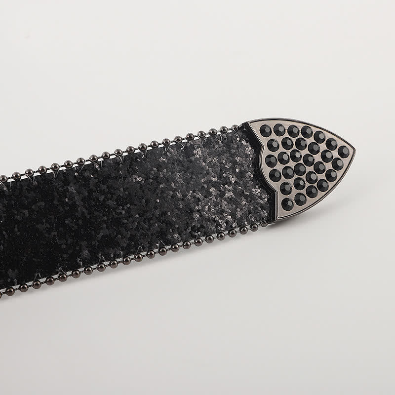Cartoon Skull Buckle Bullet-Shaped Rivets Leather Belt - image 4