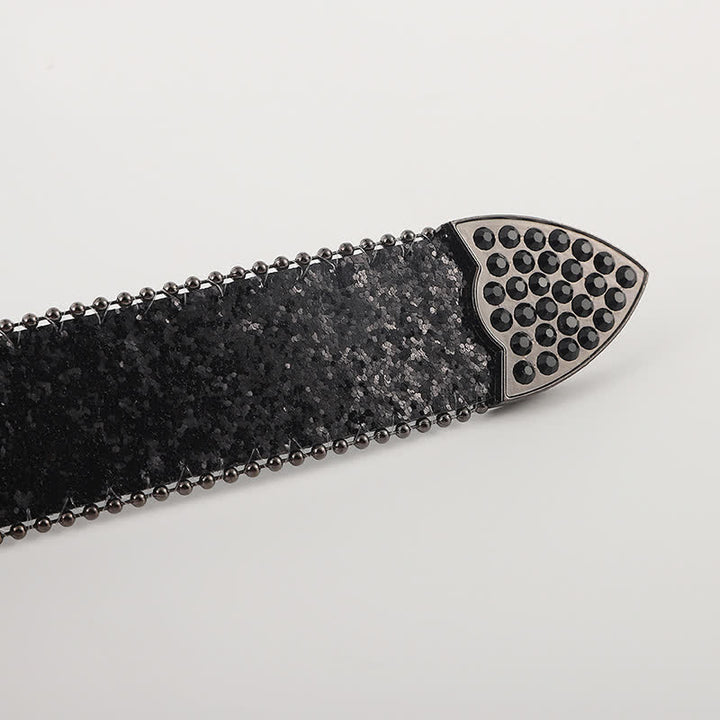Cartoon Skull Buckle Bullet-Shaped Rivets Leather Belt - image 4