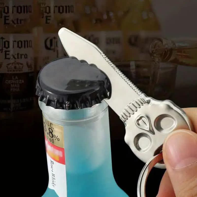 Creative Skull Mask Multi-function Bottle Opener Keychain - image 3