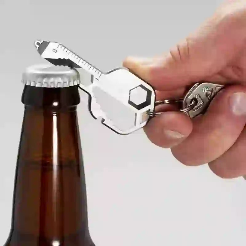 Mini Utility 11 In 1 Key-Shaped Common Tools Keychain - image 4