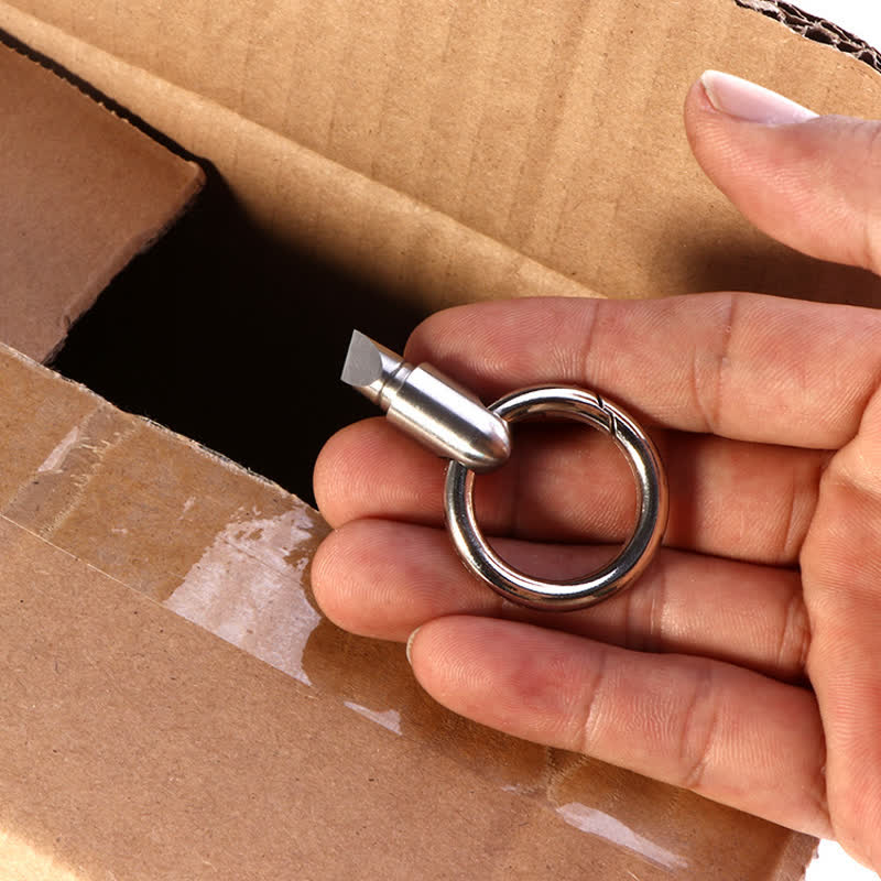 Mini Capsule Pocket Unpacking Cutter Keychain