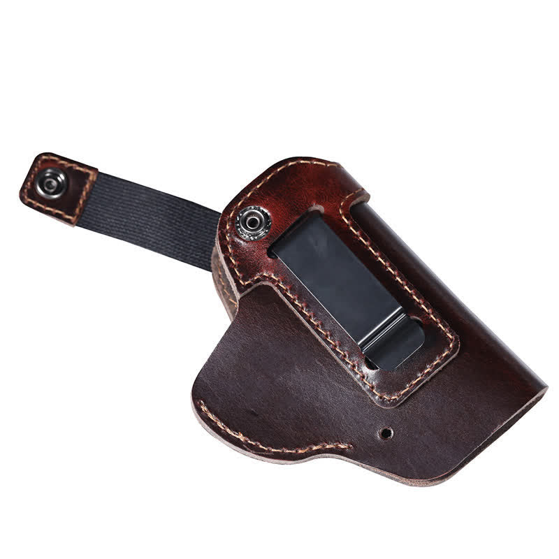 Leather Holster Belt Clip With Retention Strap Belt Bag - image 4
