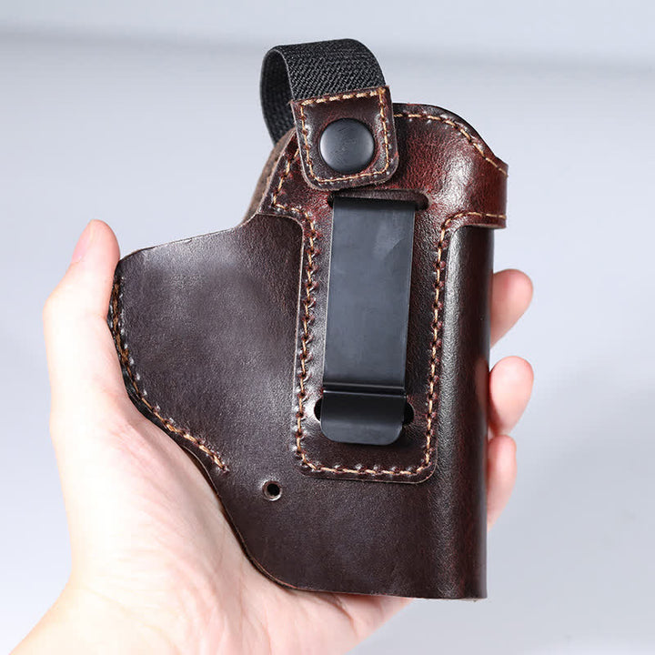 Leather Holster Belt Clip With Retention Strap Belt Bag - image 2