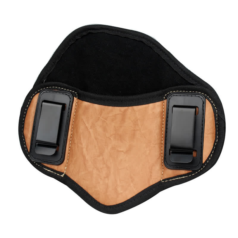 Outdoor Tactical Holster Clip Leather Belt Bag - Khaki - Right - image 10