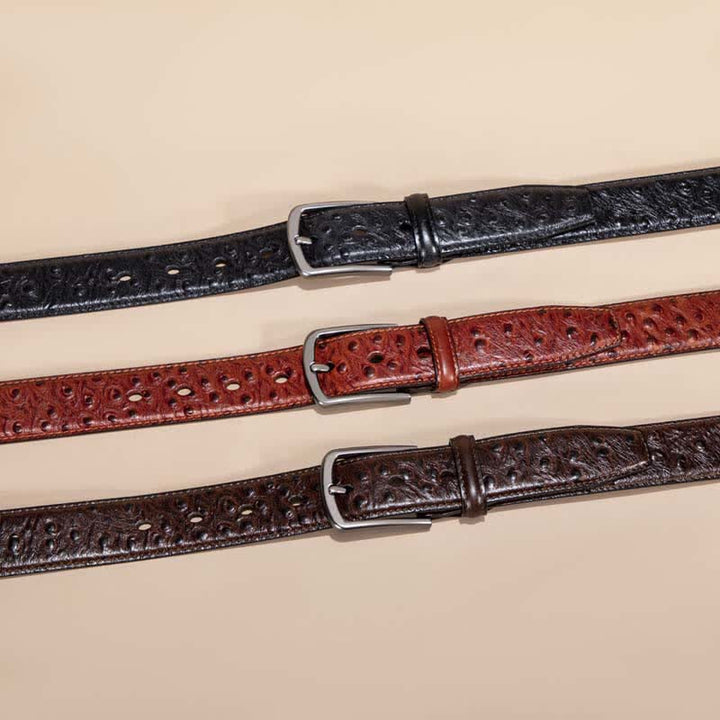 Exotic Crocodile Pattern Alligator Leather Belt - image 1