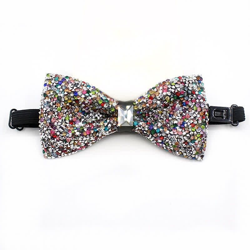 Men's Multicolored Shiny Stones Party Bow Tie - Style #1 - image 0